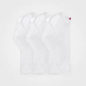 3 Pack | Women’s Rib Long Sleeve Tops, Recycled Cotton, White