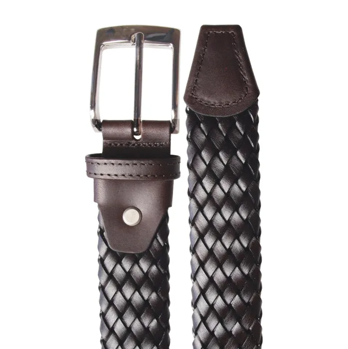 34 mm Weave Belt Dark Brown