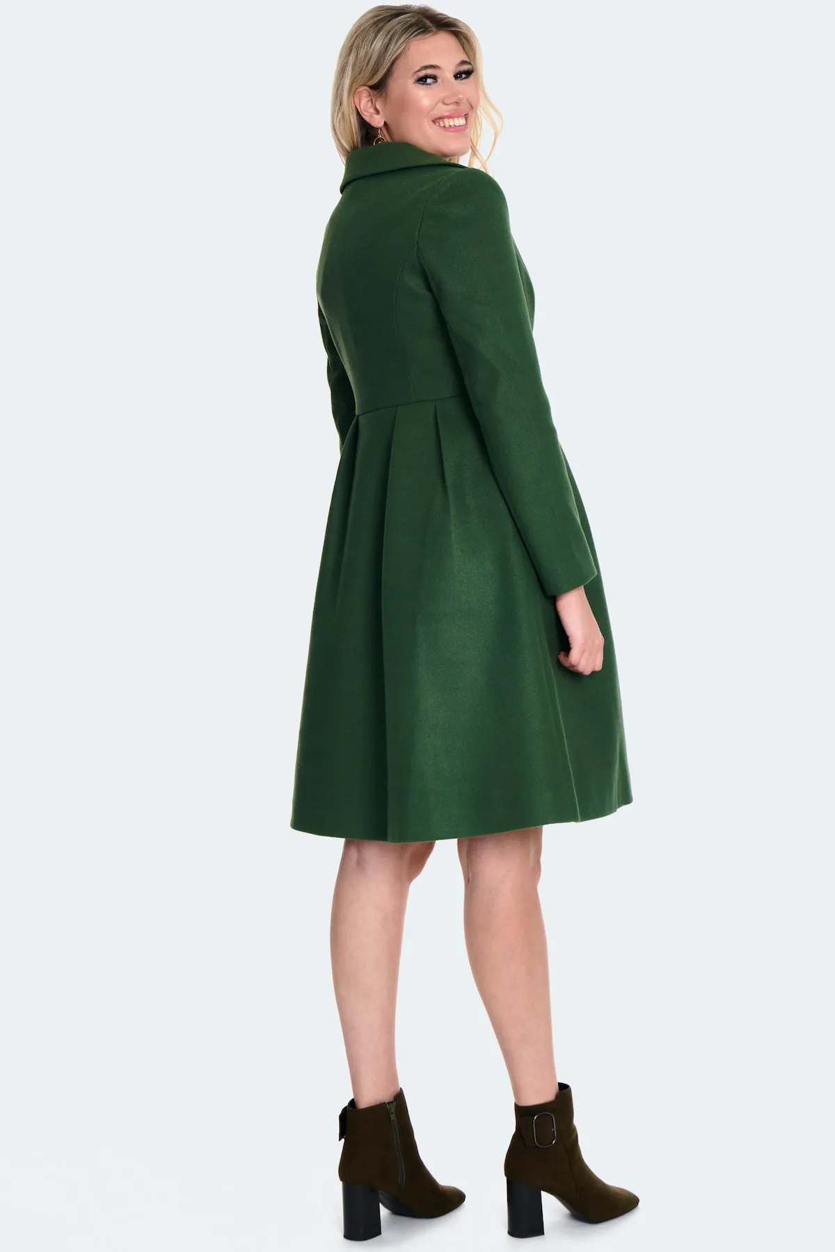 60s Style Green Coat by Voodoo Vixen