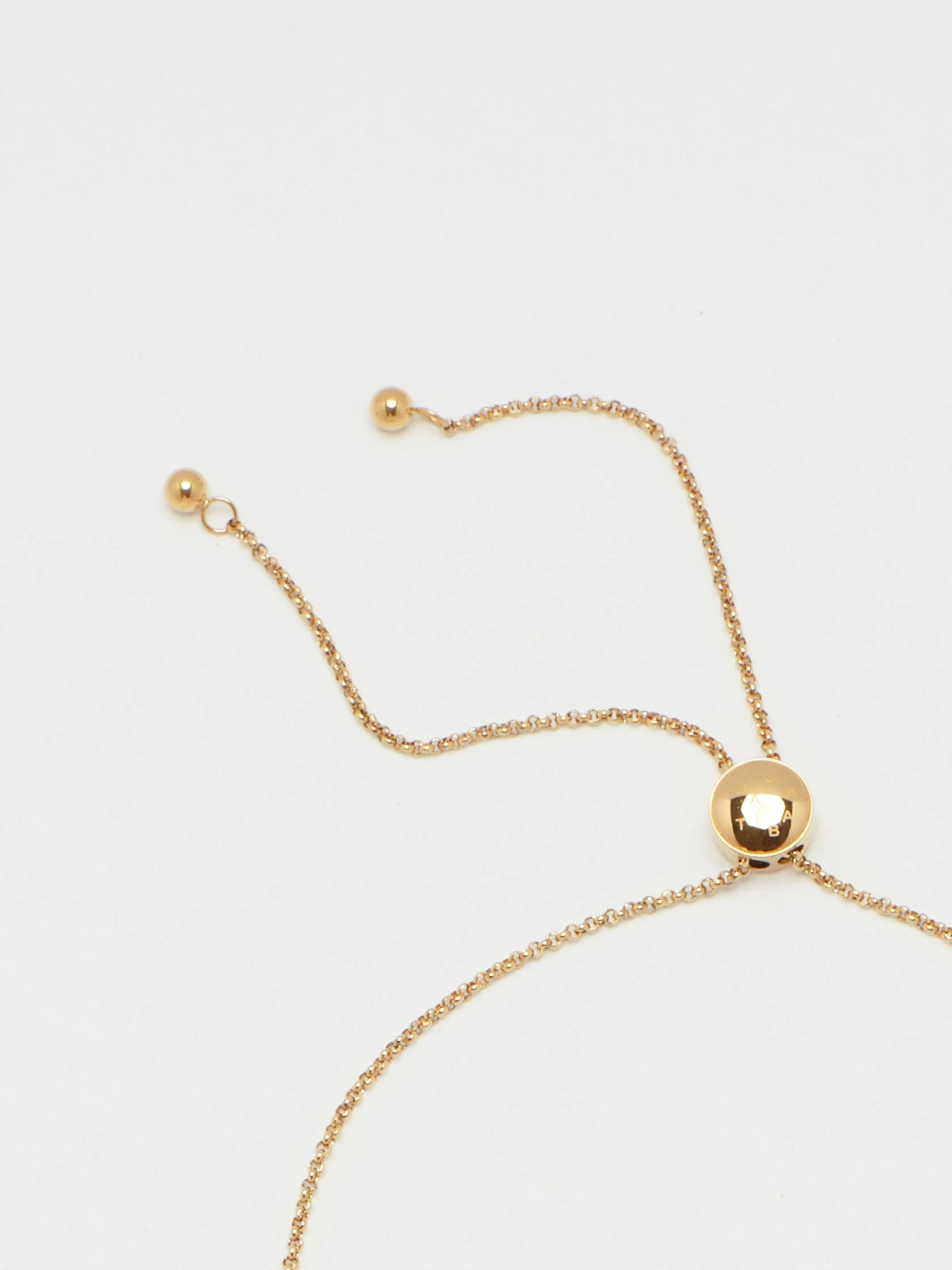 Adjustable Gold Tab Necklace