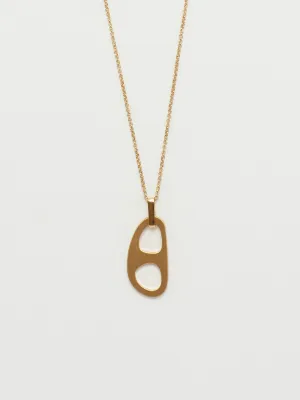 Adjustable Gold Tab Necklace