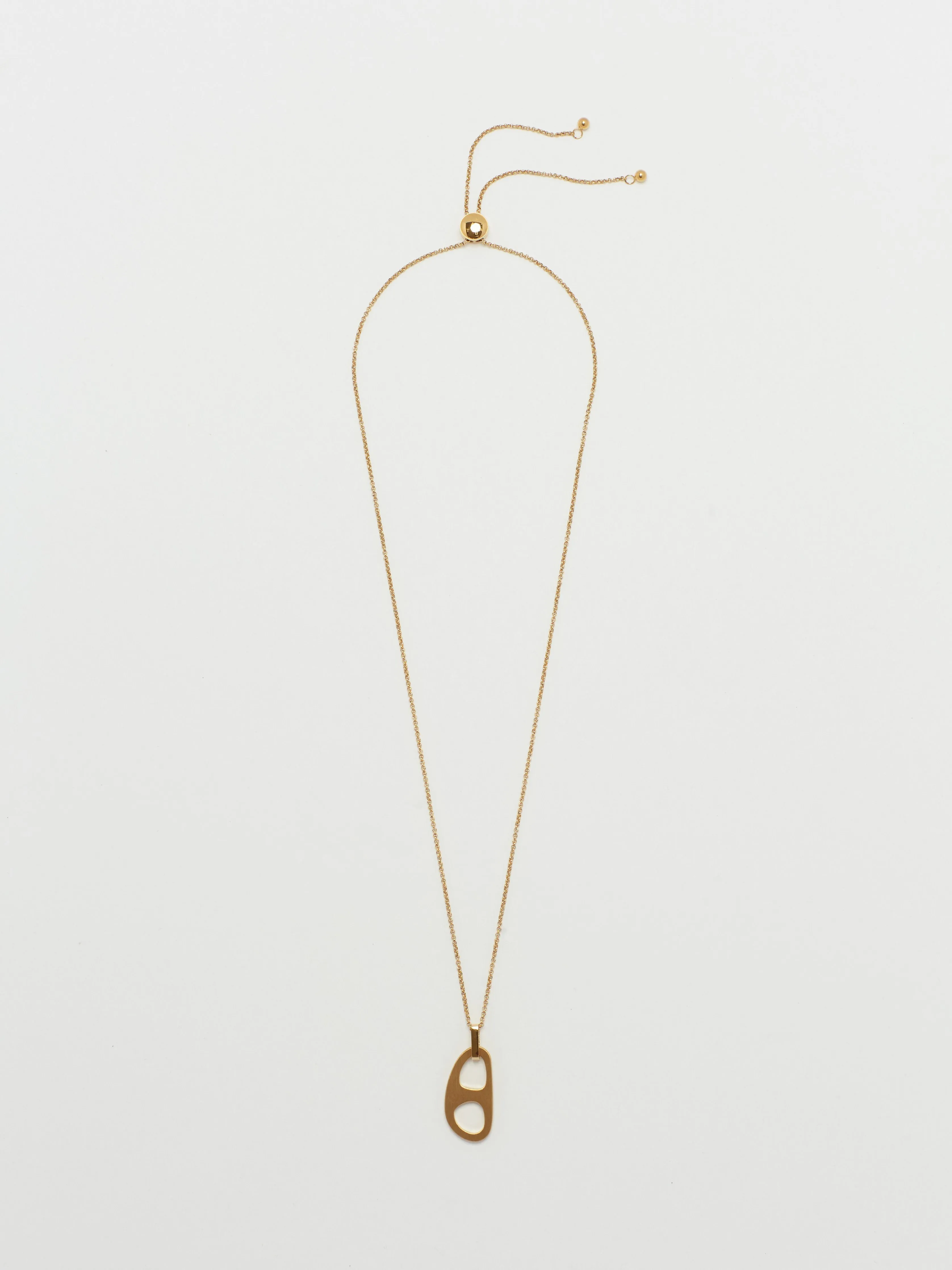 Adjustable Gold Tab Necklace