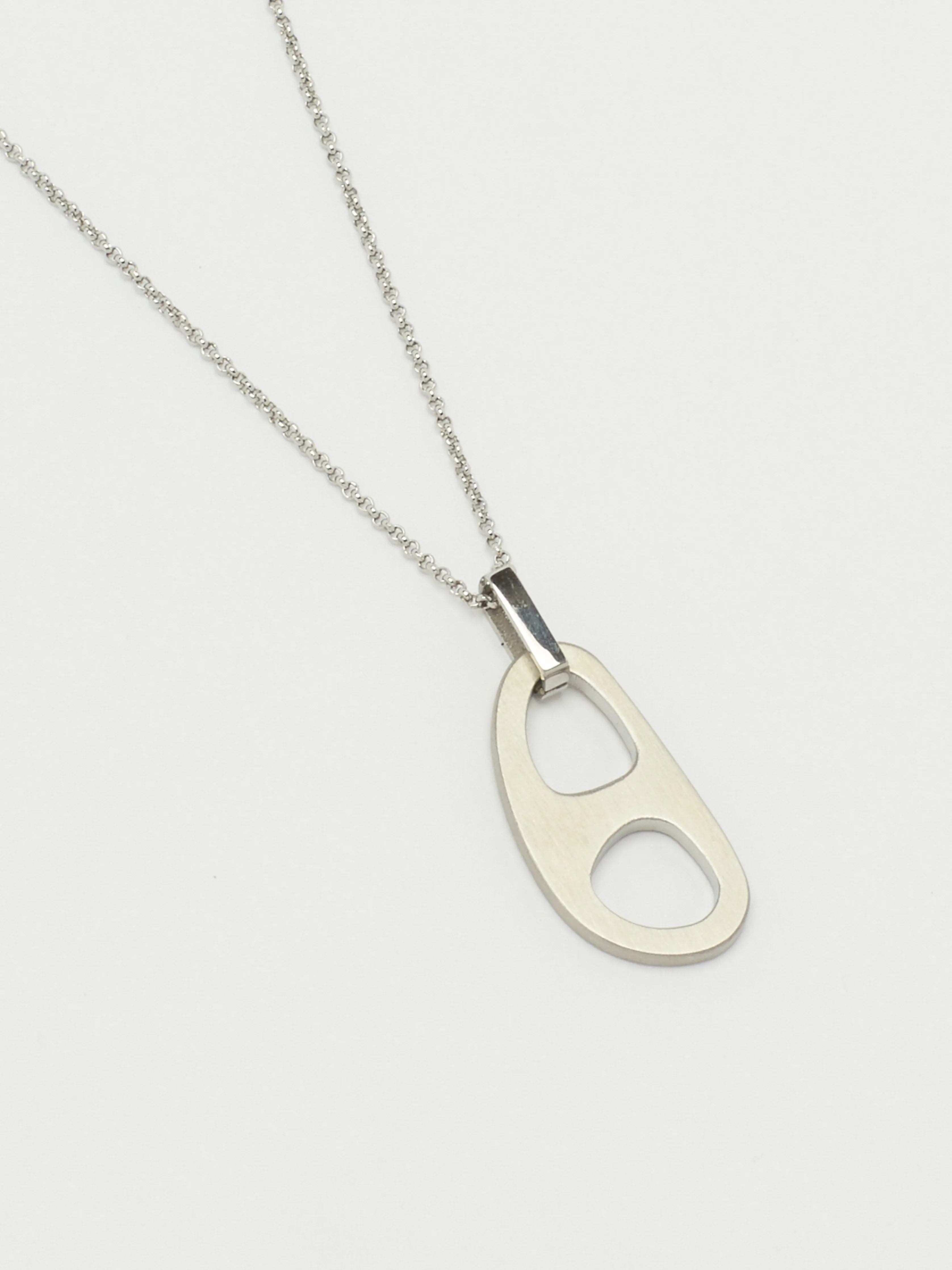 Adjustable Silver Tab Necklace