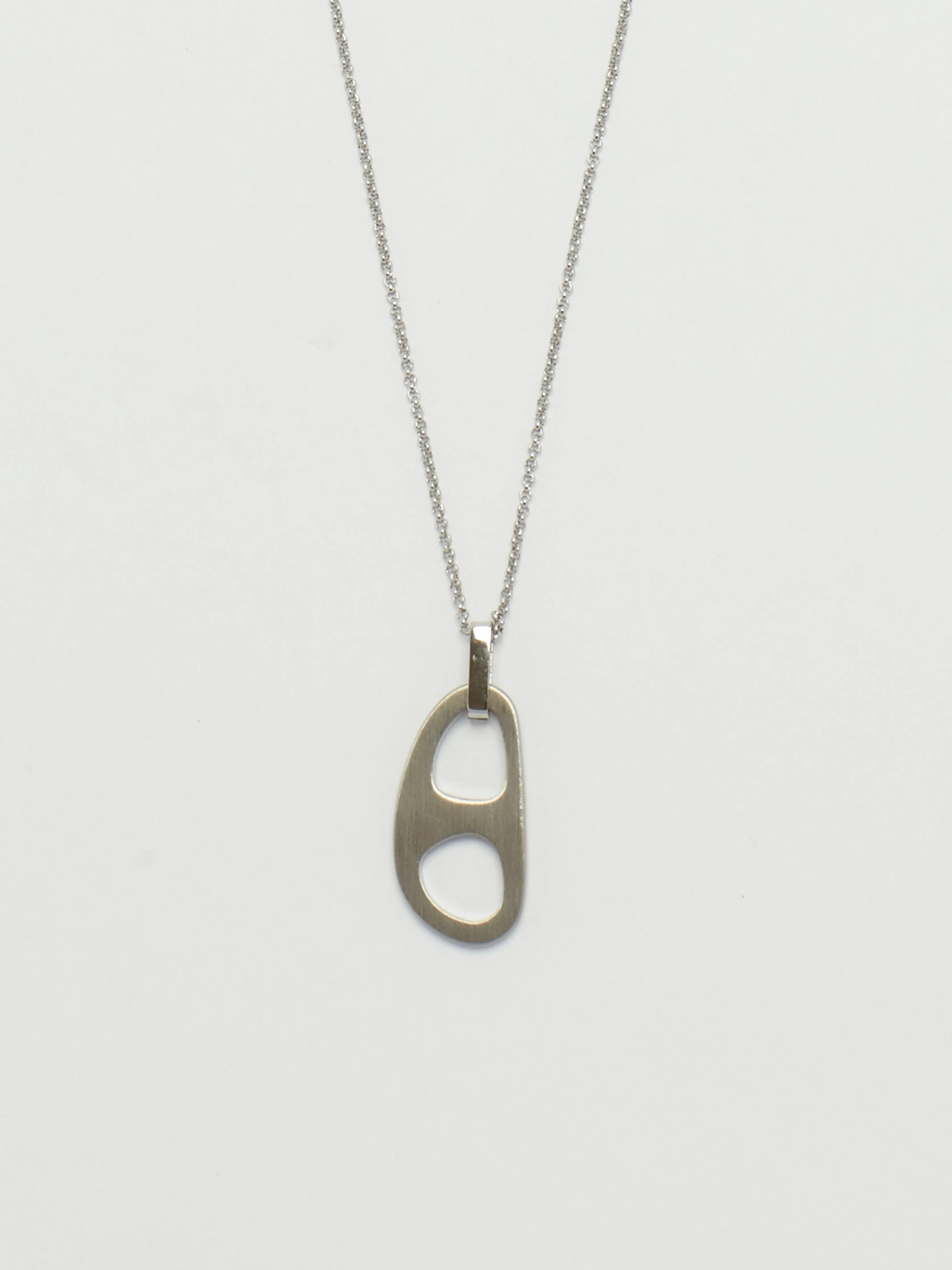 Adjustable Silver Tab Necklace