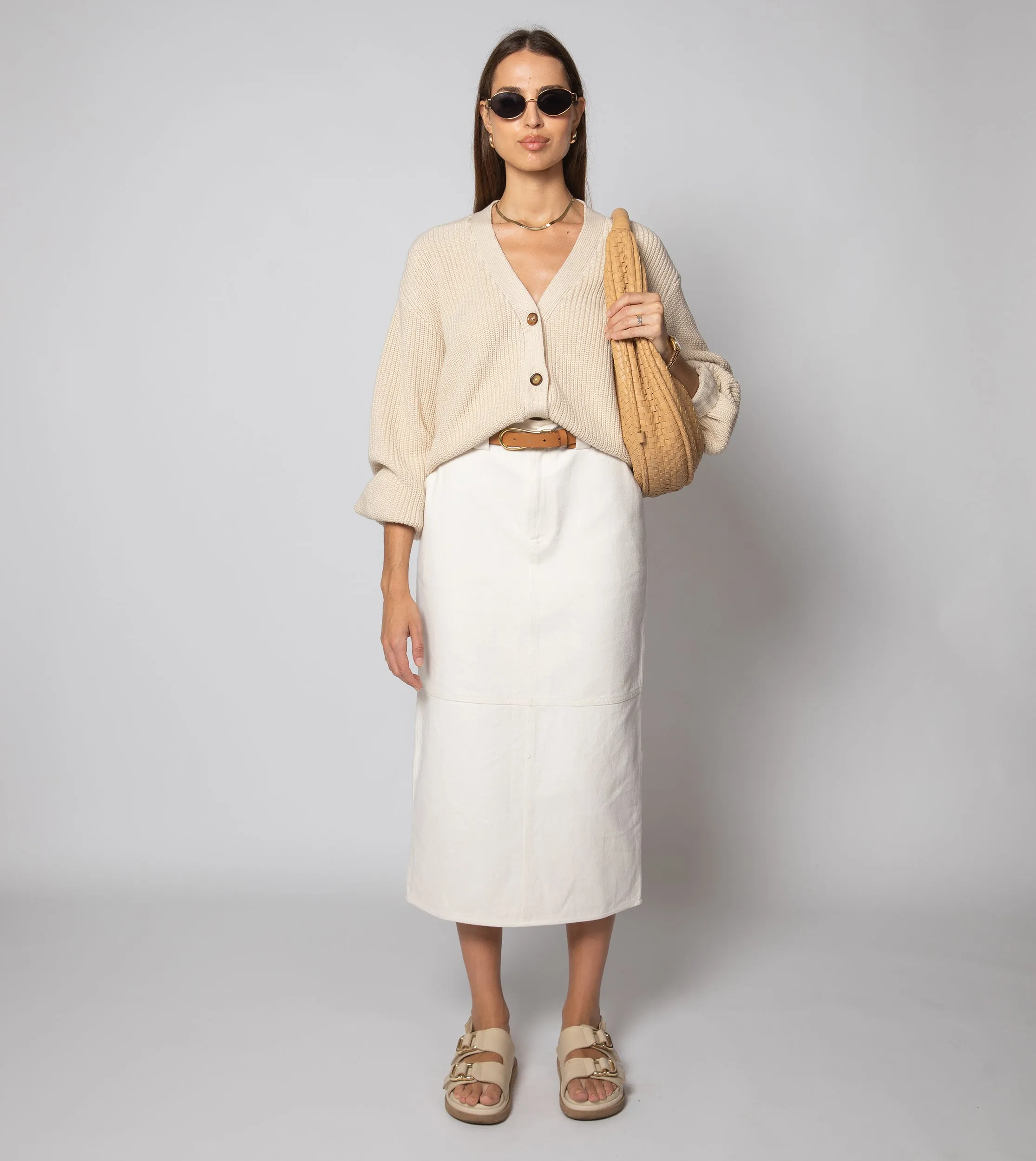 Backus Midi Skirt | Dark Ivory