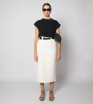 Backus Midi Skirt | Dark Ivory