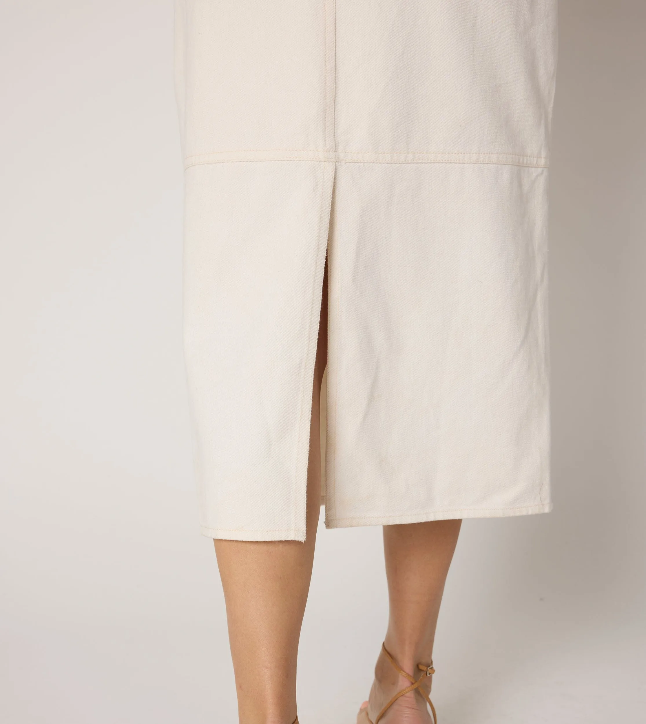 Backus Midi Skirt | Dark Ivory