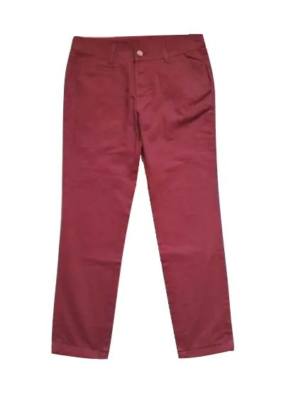 Bellfield Silver Street Burgundy Mens Chinos Trousers