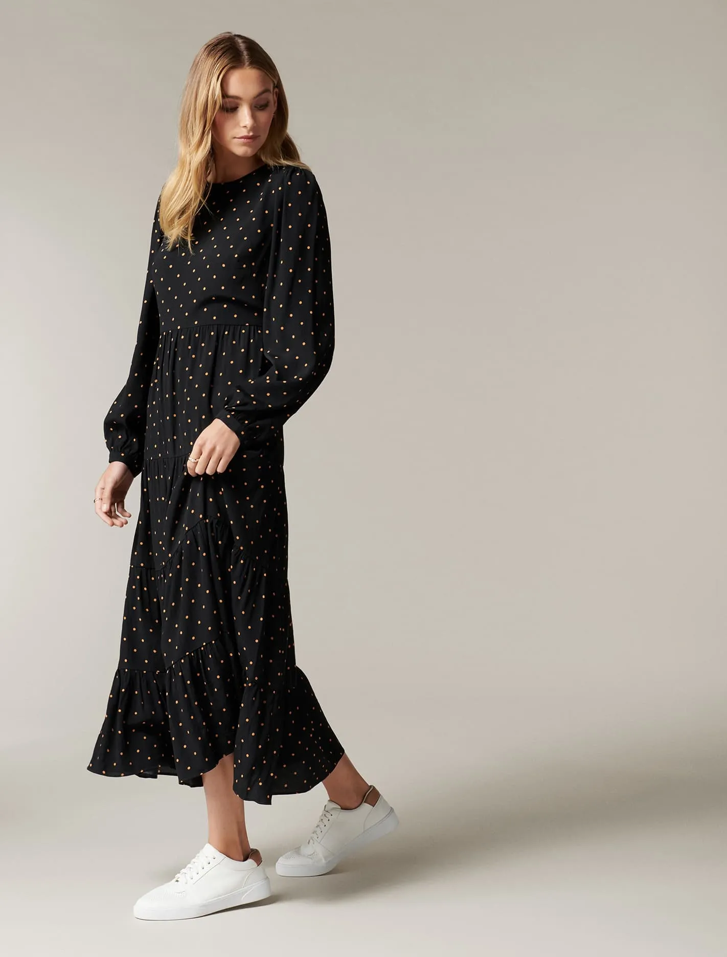 Betty Long Sleeve Midi Dress