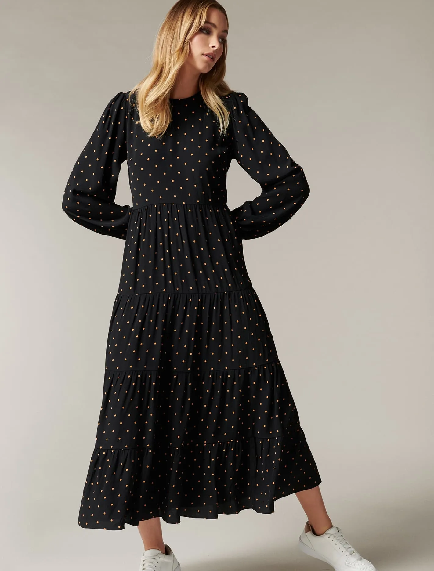 Betty Long Sleeve Midi Dress