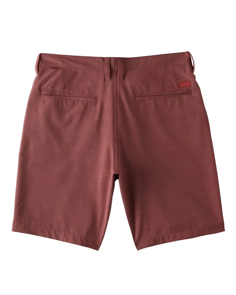 BILLABONG Crossfire Slub Submersible 19" Hybrid Shorts Dusty Red