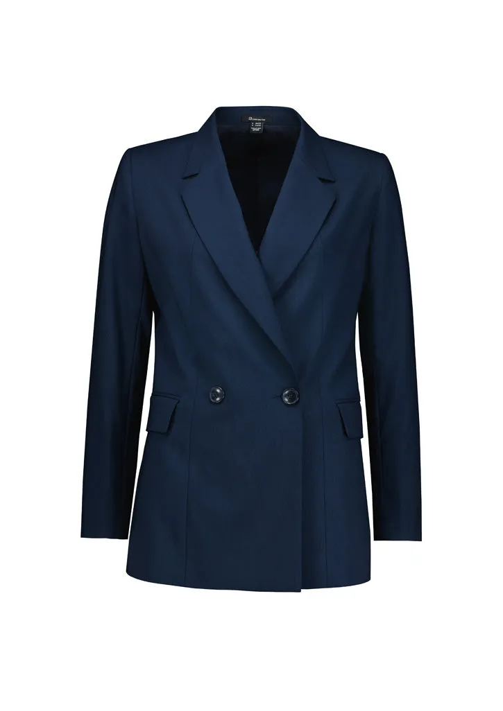 Biz Corporate Womens Renew Double Breasted Longline Jacket (RJ400L)