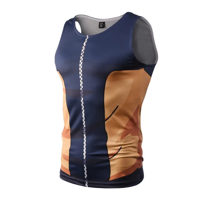 Bodybuilding Armour Dragon Ball Tank Tops Men Anime Tops Naruto vest Fitness Tops Tees super saiyan singlets ZOOTOP BEAR