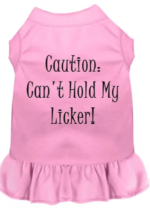 Can't Hold My Licker Screen Print Dress Light Pink Xl (16)