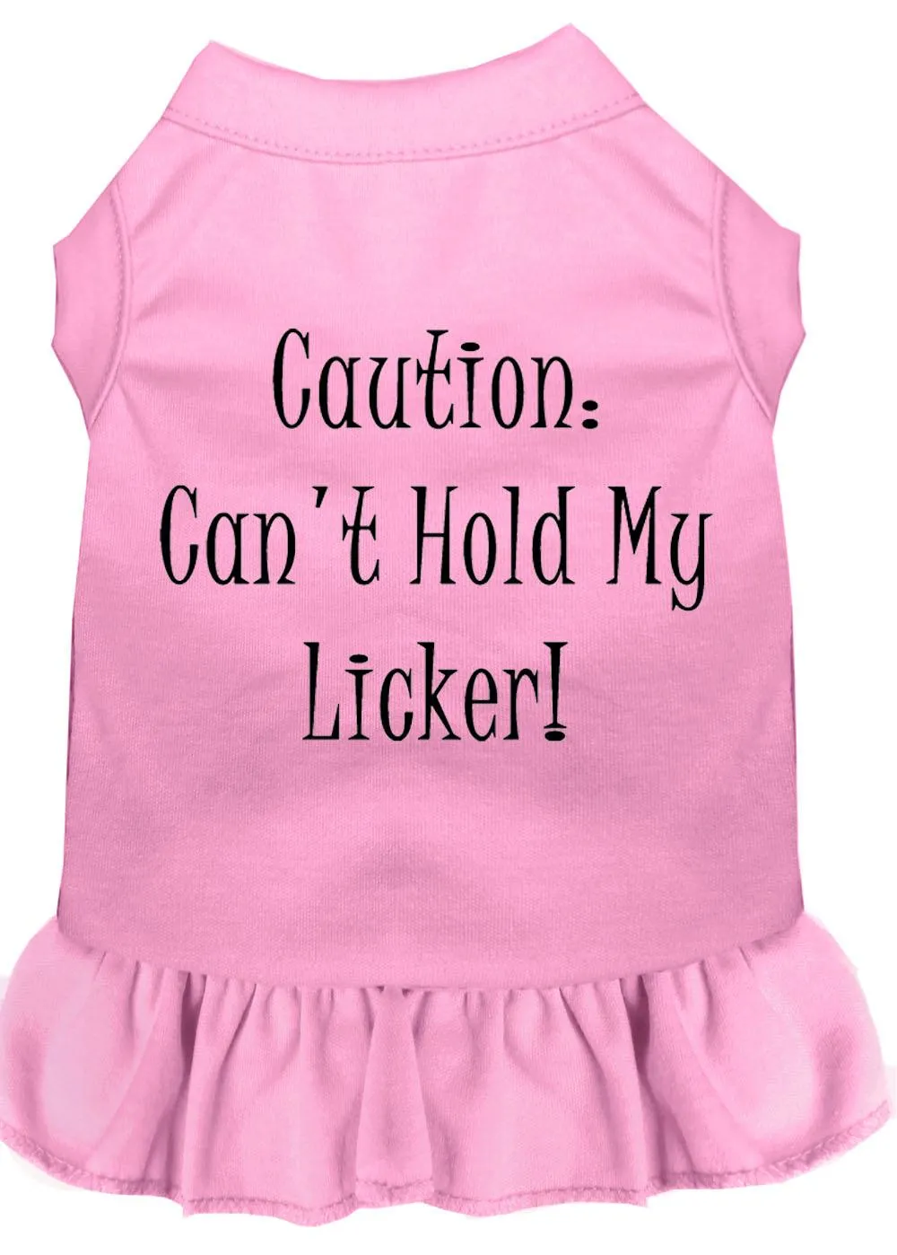 Can't Hold My Licker Screen Print Dress Light Pink Xl (16)