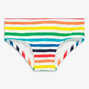 Clearance swim bikini bottom in rainbow stripe