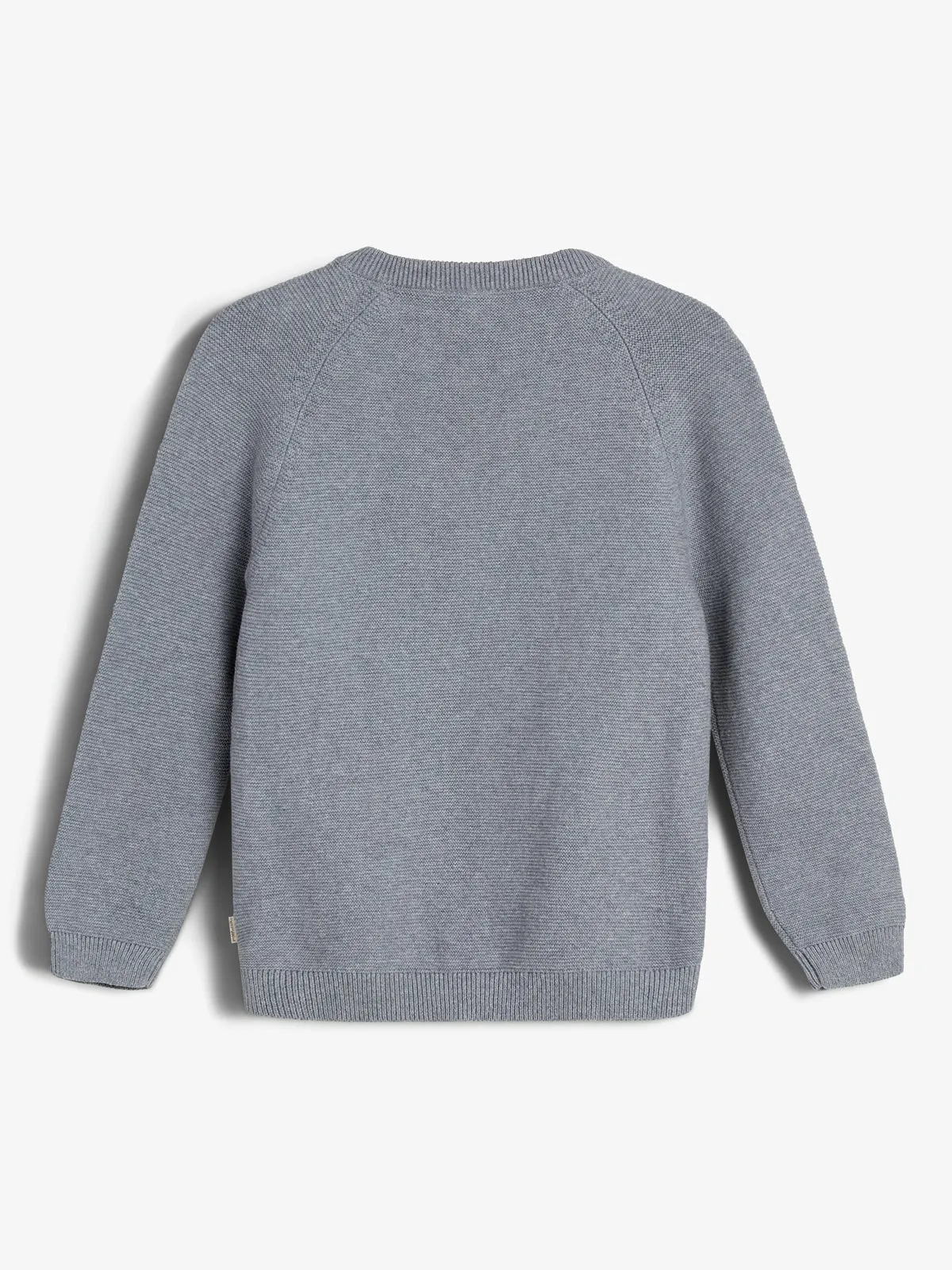 Cotton Knit Jumper - Kids - Blue Melange