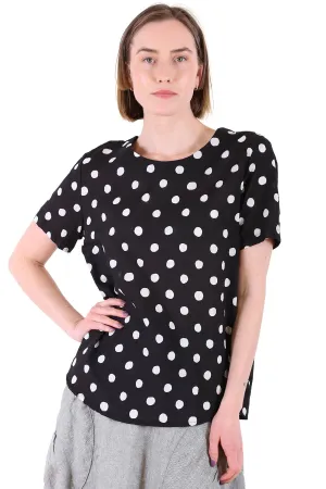 Cyan Spot Top Black