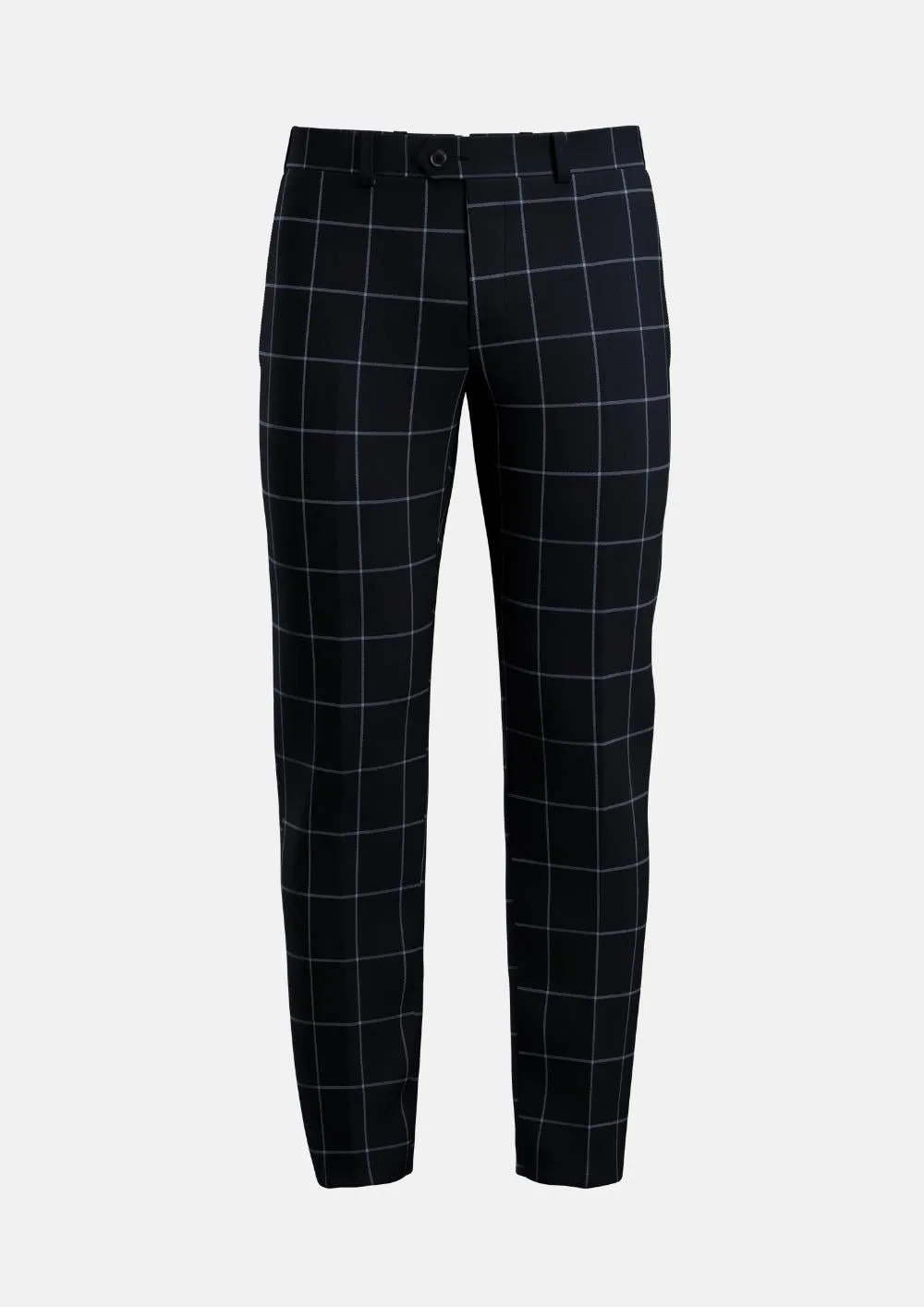 Deep Navy Windowpane Pants