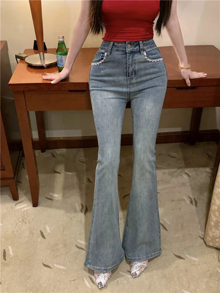 Diamond Flare High Waist Slim Jeans