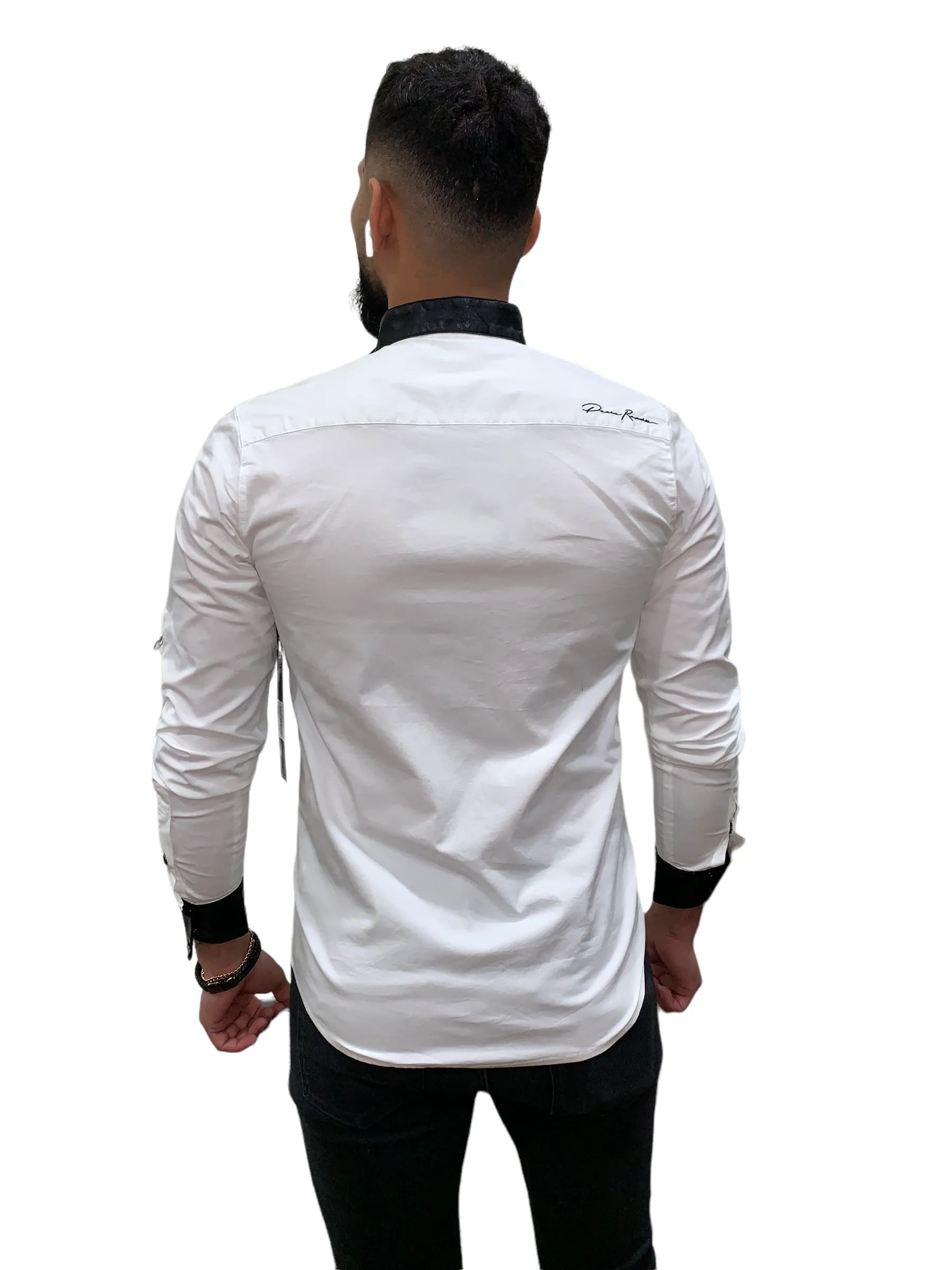 DR219 Shirt with Leather look trims