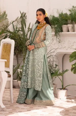 Embroidered Shirt Paired with Azar Pants and Plachi Dupatta