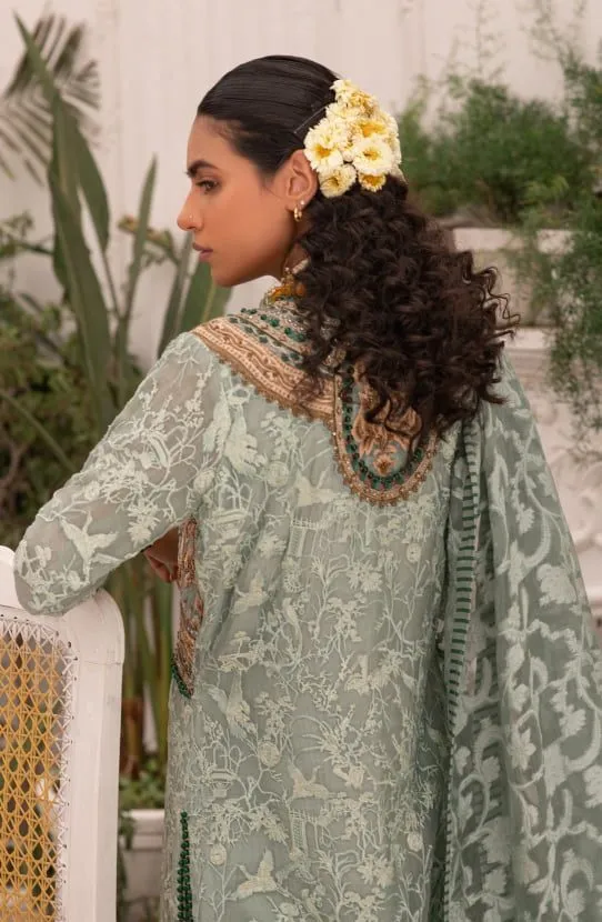 Embroidered Shirt Paired with Azar Pants and Plachi Dupatta