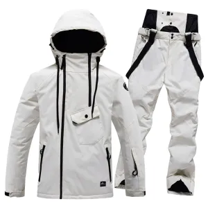 essential Women's Solid Color Ski Suit Windproof Warm And Breathable Winter Skiing Equipment