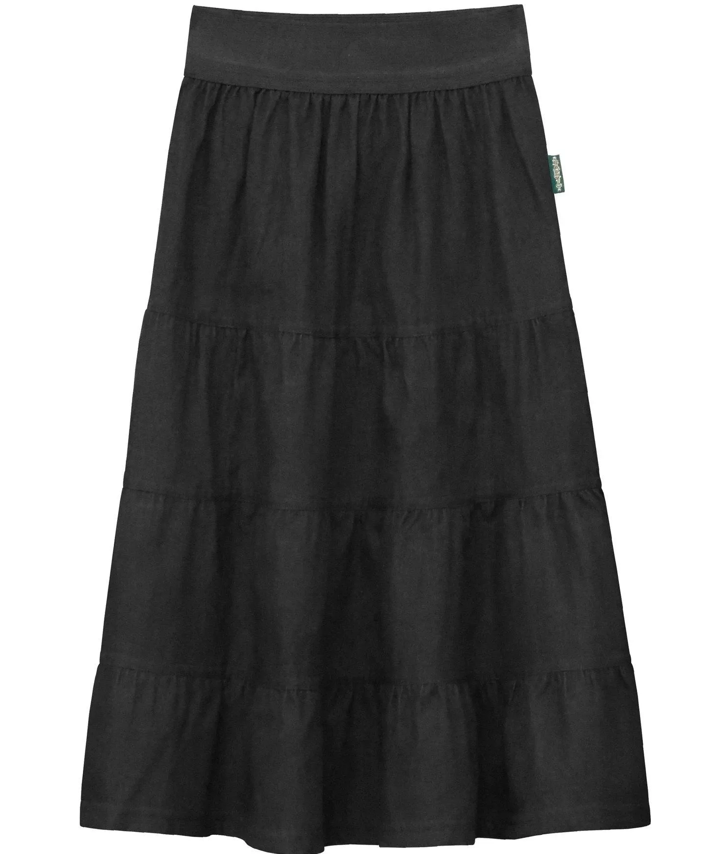 Girl's 4 Tiered Lightweight Denim Mid-Calf Skirt