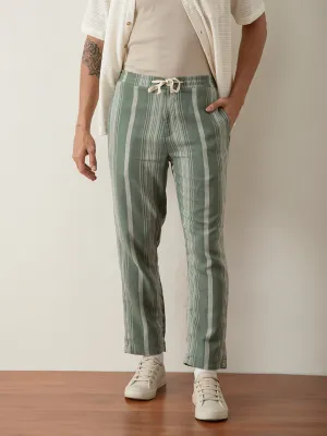 Green Striped Pants