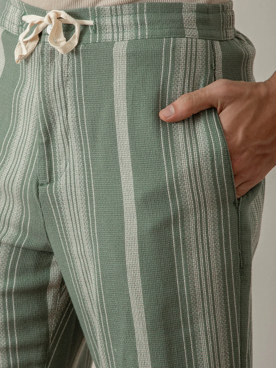 Green Striped Pants