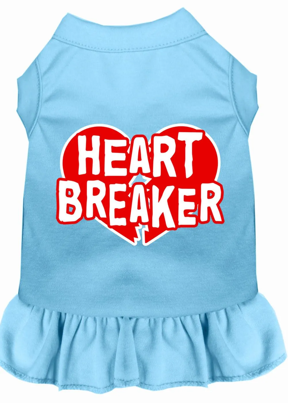 Heart Breaker Screen Print Dress Baby Blue Xl (16)