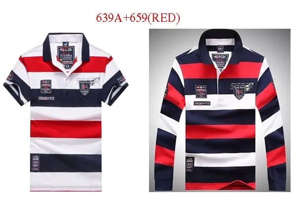 High Quality Polo Shirts Striped short an long sleeve polo shirt men...