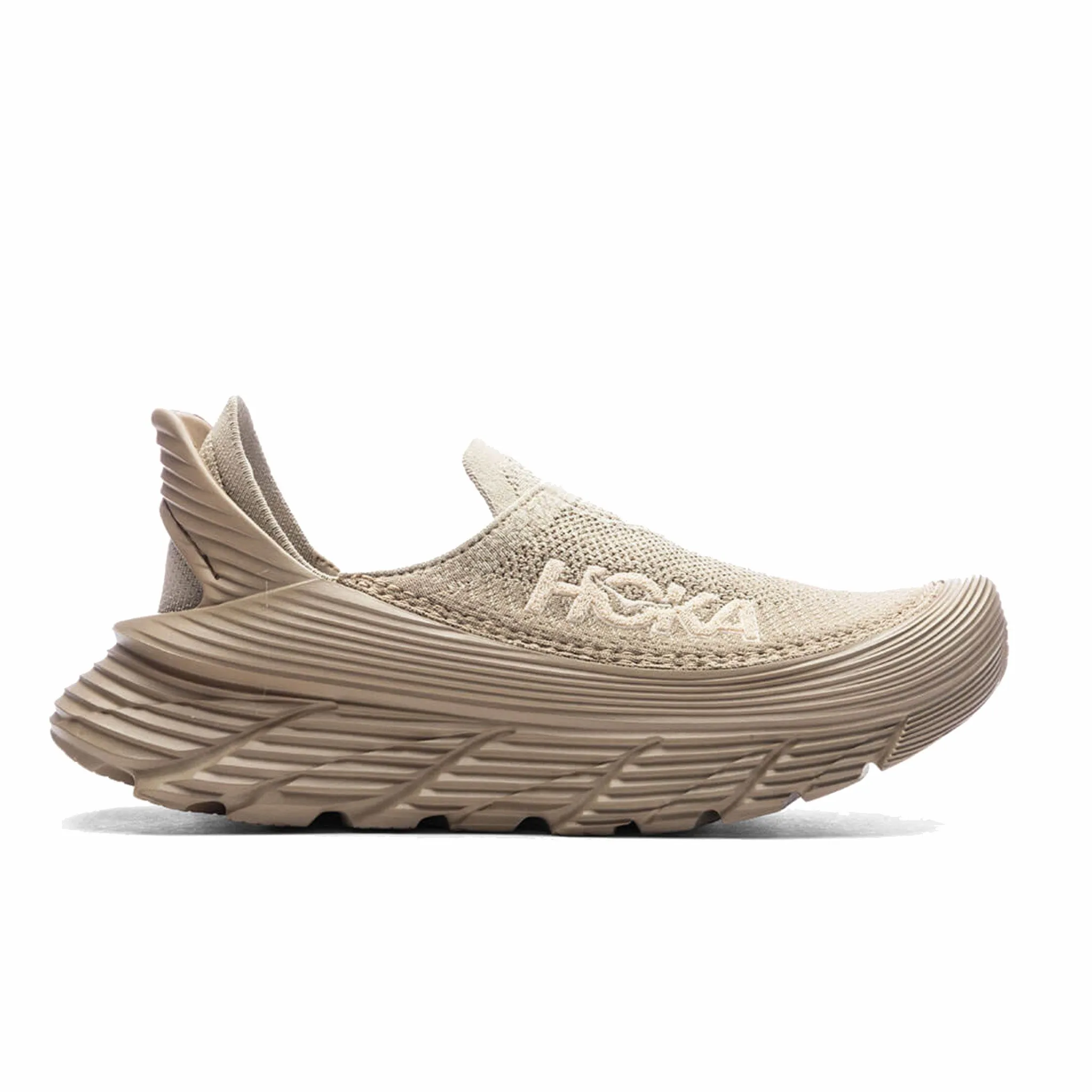 Eco-Friendly Hoka Restore TC Walking Shoes in Dune/Oxford Tan