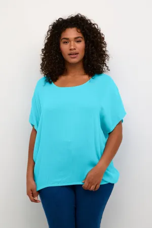 Kaffe Curve Stanley Blouse in Turquoise