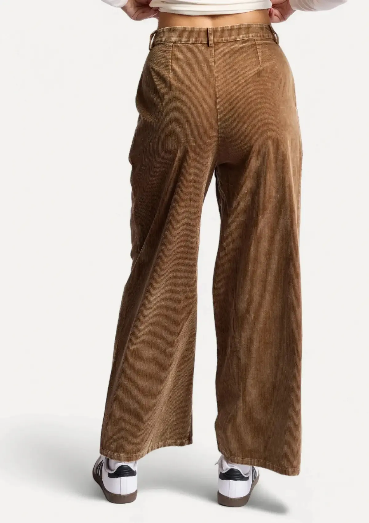 Kahlo Washed Corduroy Pants - Brown