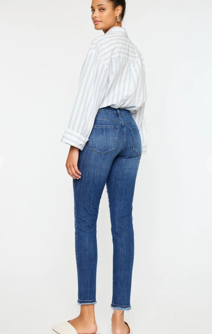 Kan Can Mid Rise Ankle Skinny Jeans