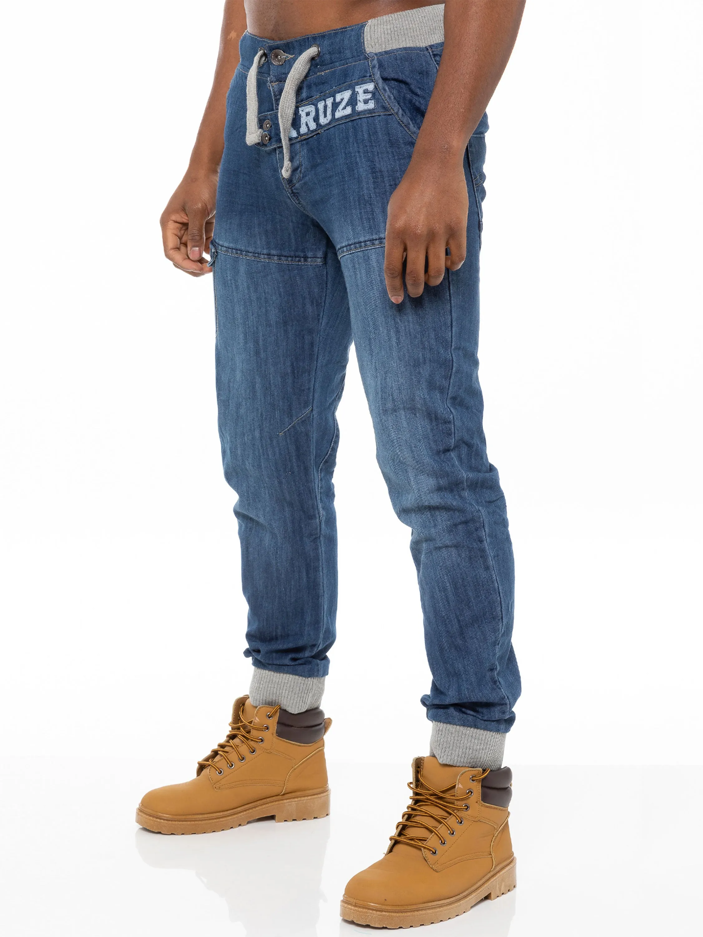 Kruze | Mens Denim Cuffed Jeans