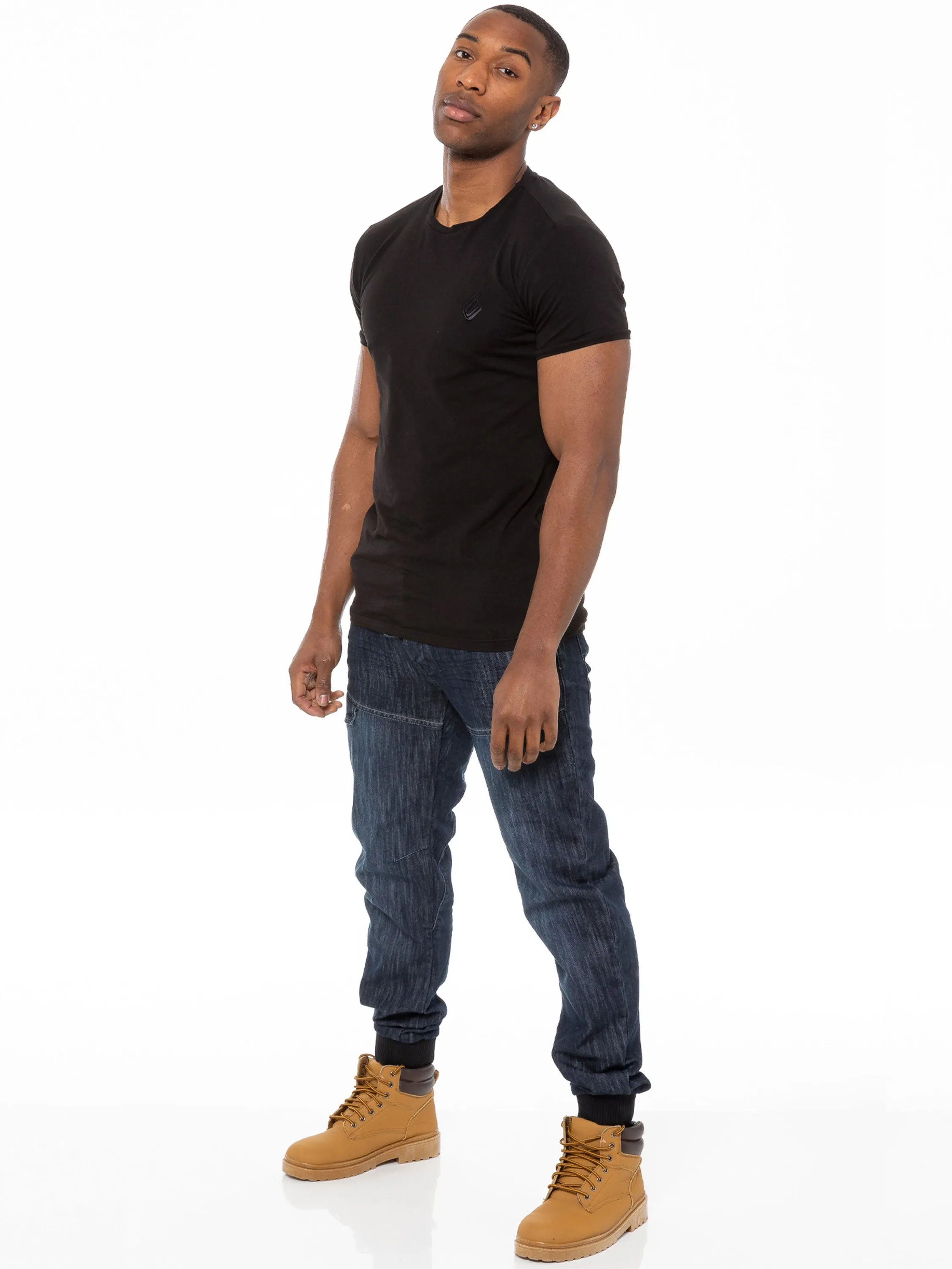 Kruze | Mens Denim Cuffed Jeans