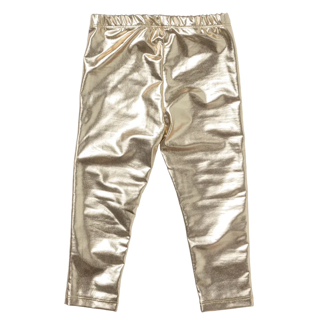 Lame Leggings (Light Gold)