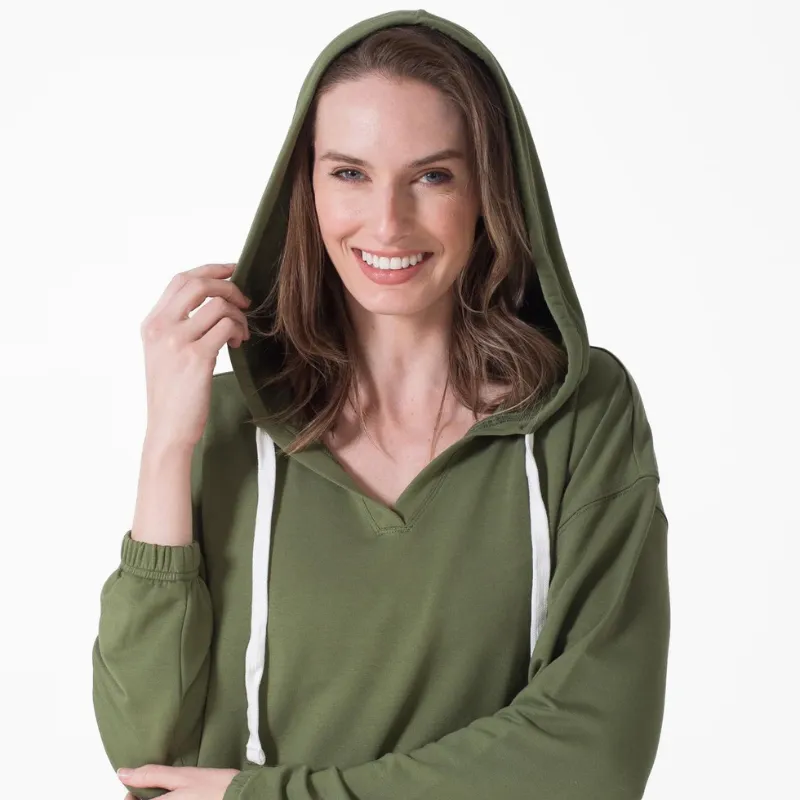 LatteLove V Neck Hoody Olivine