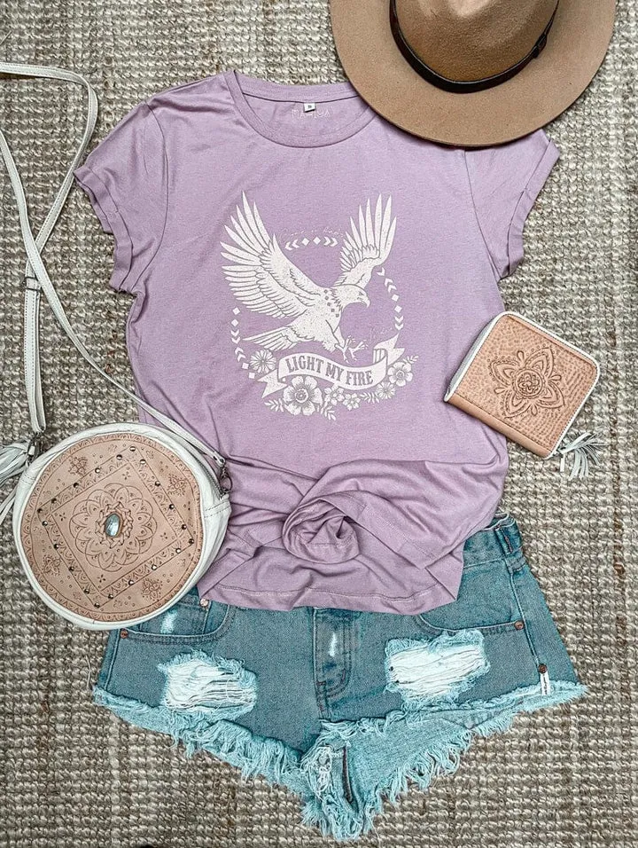 Light My Fire Organic Tee - Dusky Pink