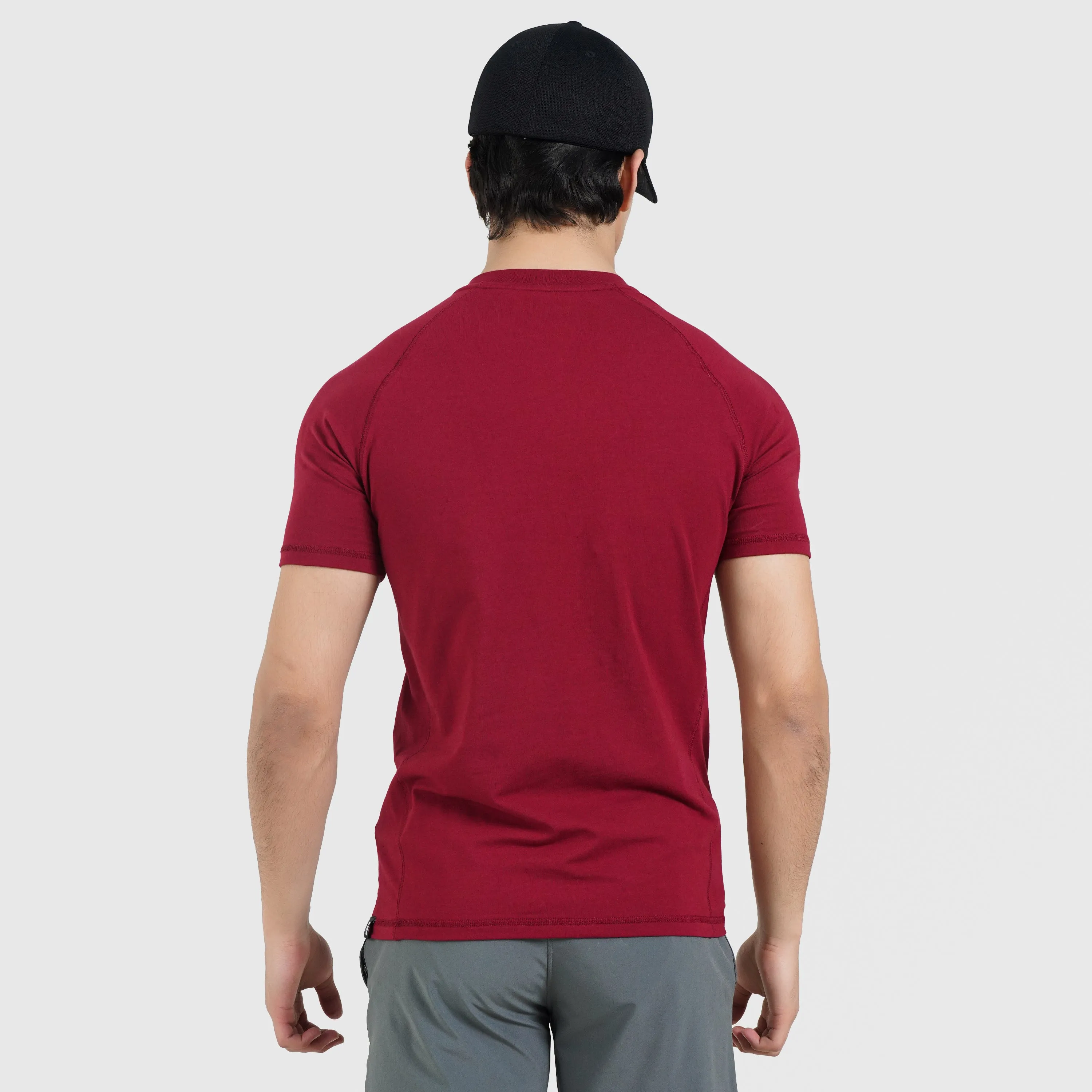 M024 Short Sleeves Tee (Maroon)