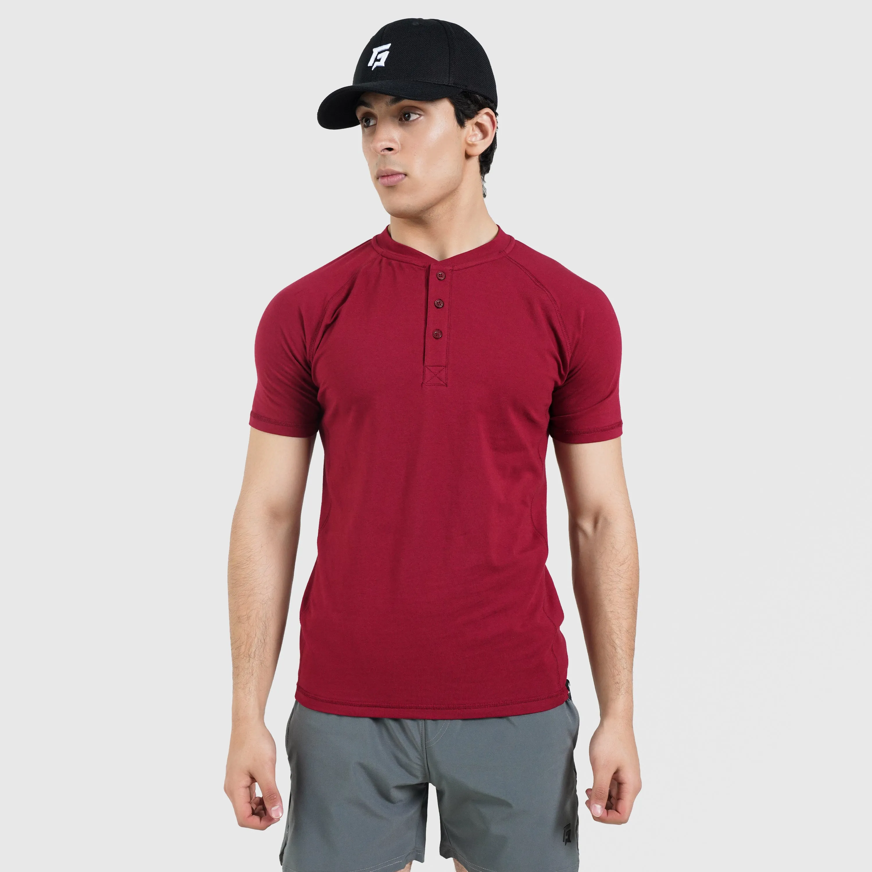 M024 Short Sleeves Tee (Maroon)