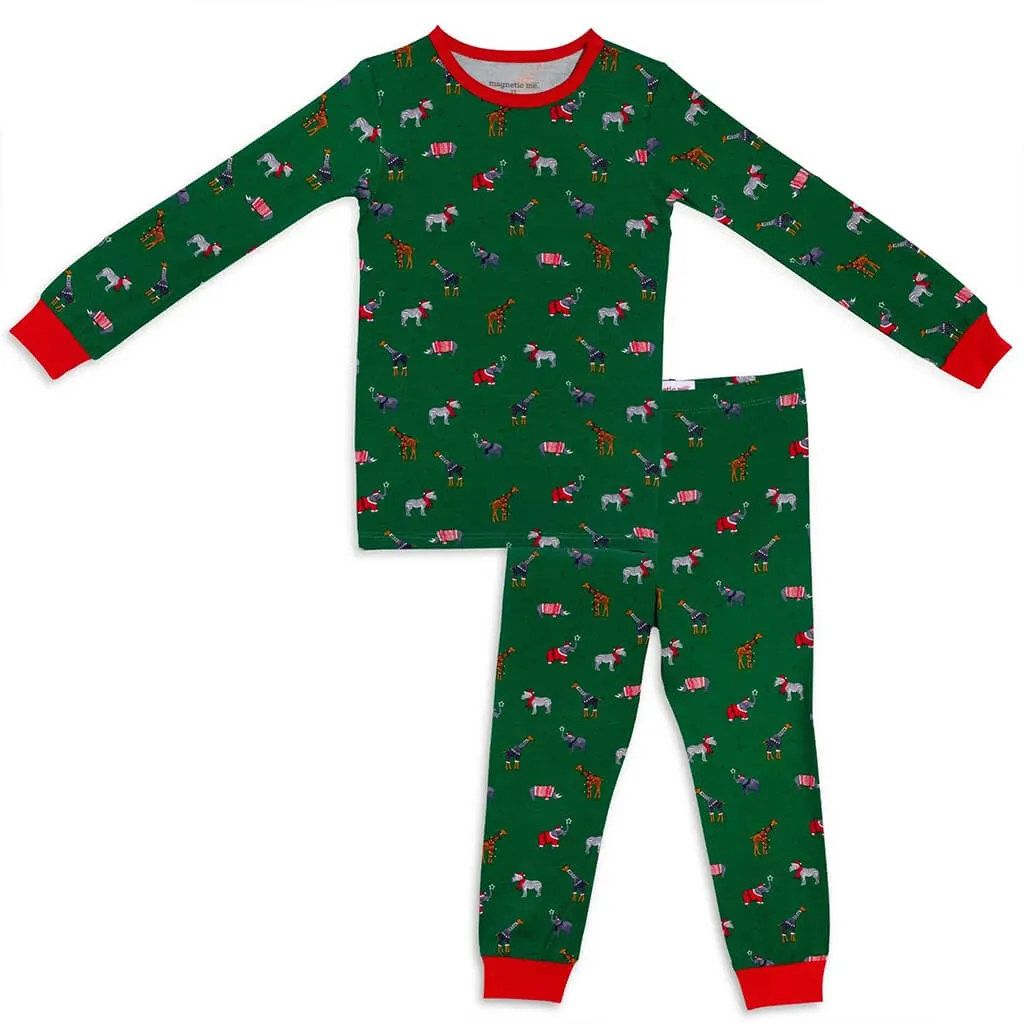 Magnetic Me Modal 2 Piece Pajamas Jungle Bells