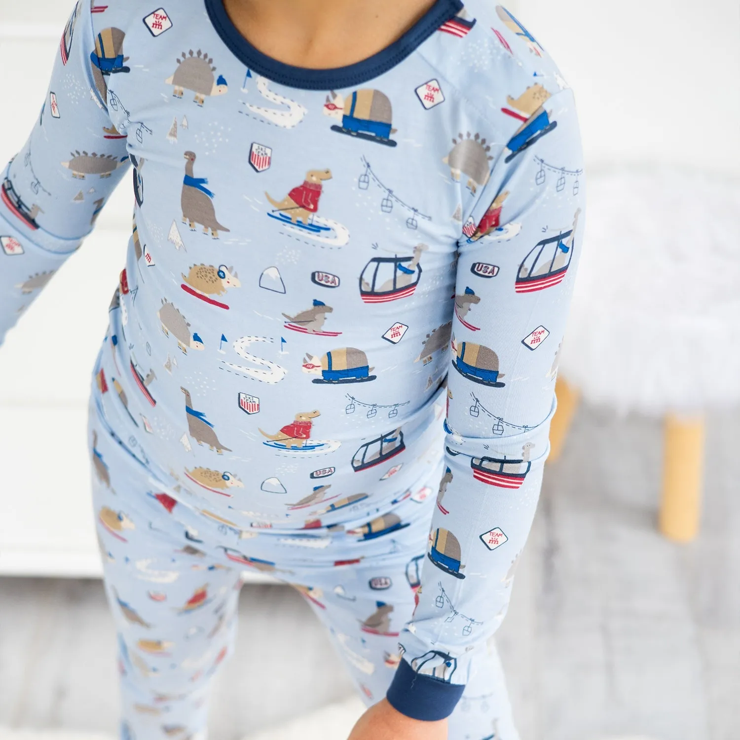 Magnetic Me Ski Rex Modal Magnetic 2 Piece Toddler Pjs