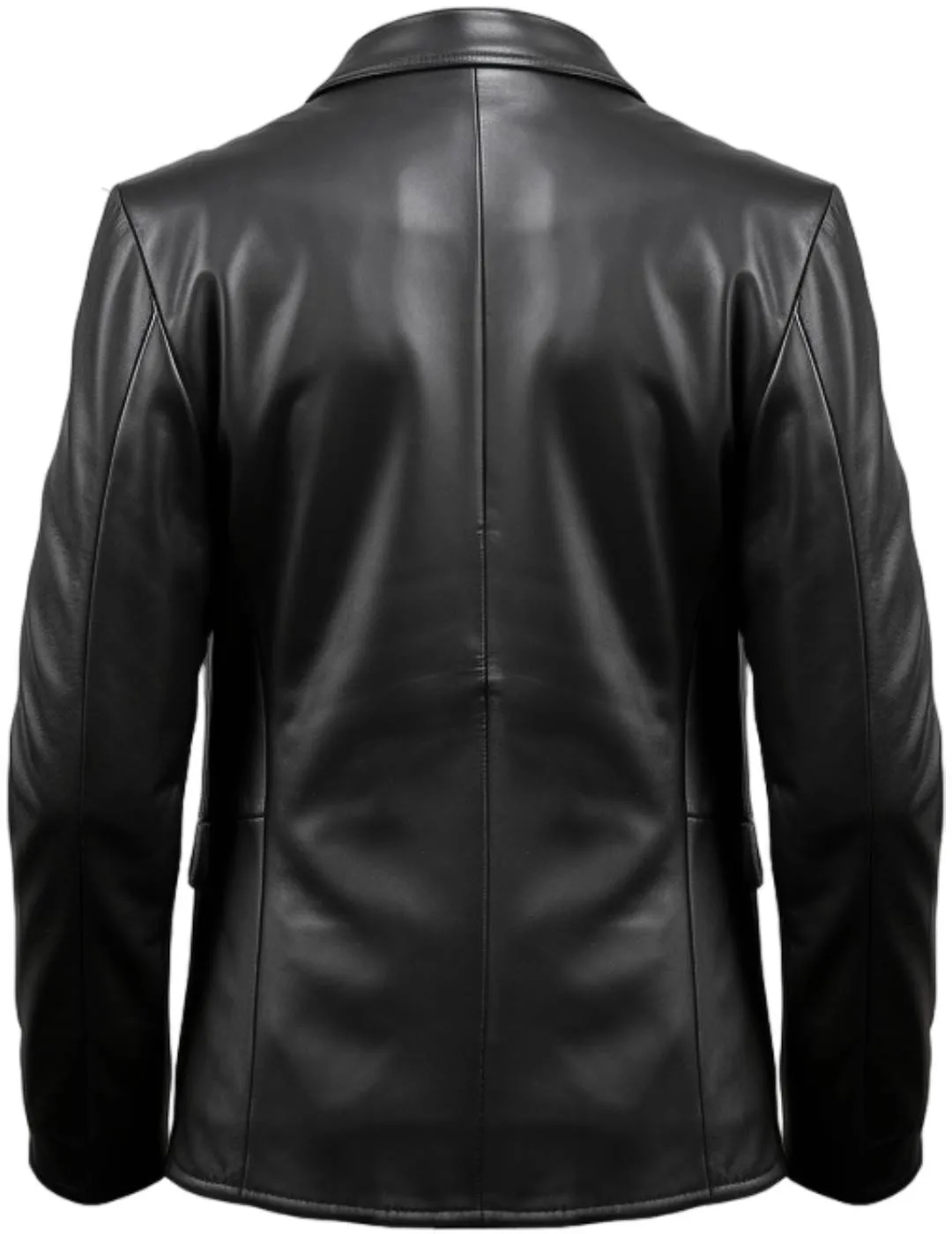 Men Leather Coat Button Style