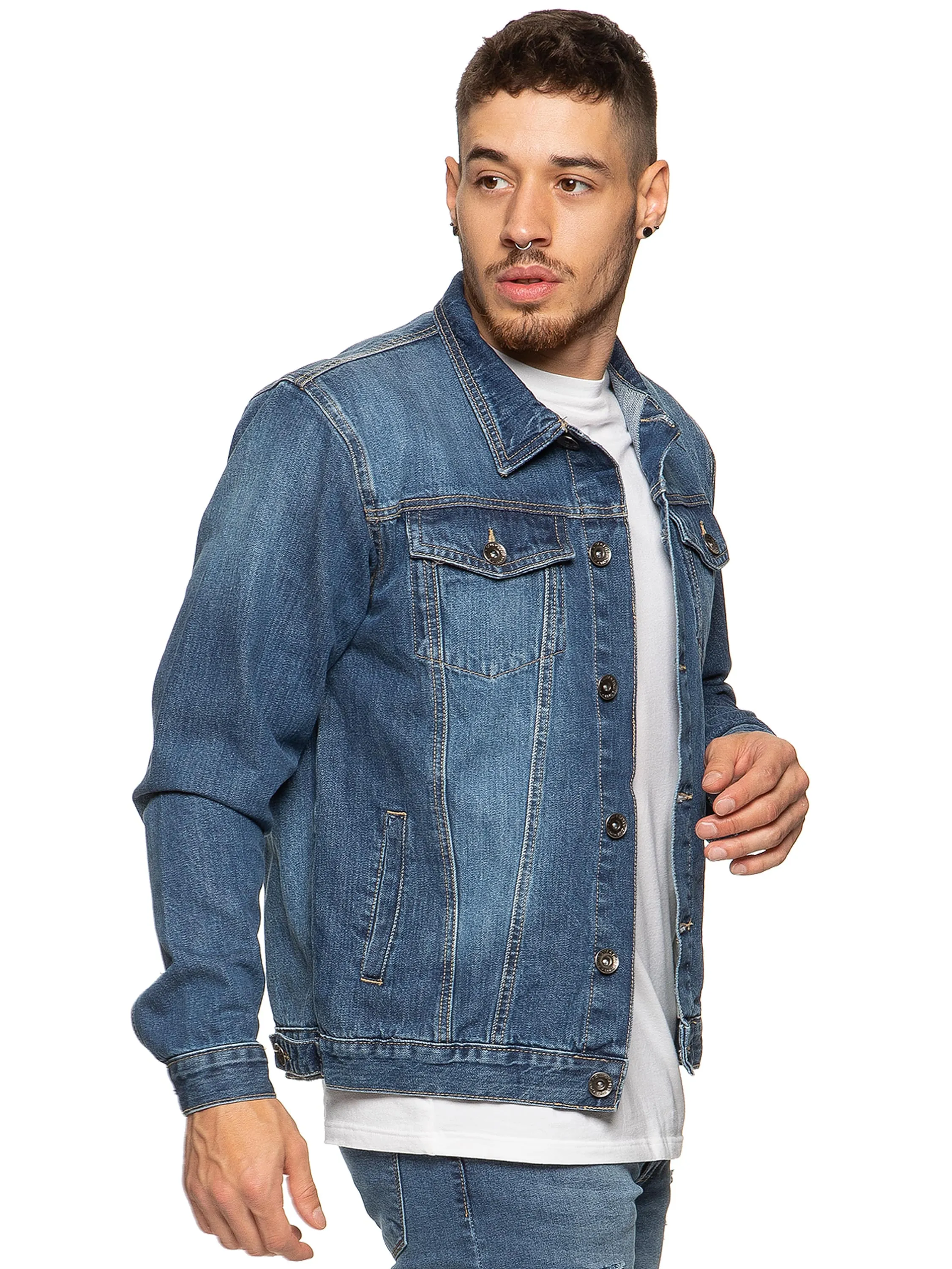 Mens Enzo Denim Designer Jacket - MSW | Enzo Designer Menswear