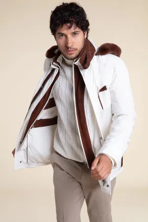 Mens winter coat with hood