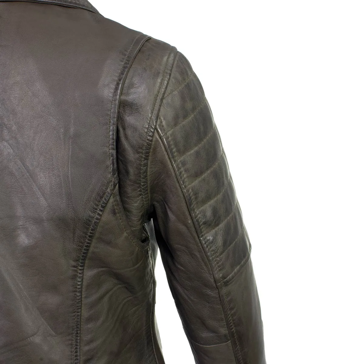 Milwaukee Leather Women's Duchess Olive Motorcycle Style Fashion Casual Leather Jacket SFL2870